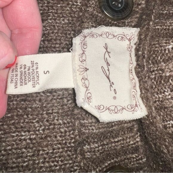 Kenji size S Brown Button-Detail Women's shirt - Picture 3 of 6